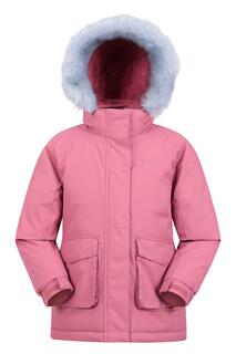 Водостойкая однотонная куртка Ranger Parka Mountain Warehouse, розовый
