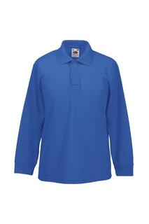 Рубашки-поло/рубашки-поло из пике с длинными рукавами 65/35 Fruit of the Loom, синий