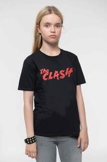 Классическая футболка с логотипом группы Clash, черный