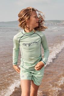 Жилет для плавания Carly Recycled Rash Vest с длинными рукавами, защита UPF 50 Animal, зеленый