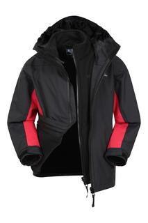 Водонепроницаемая куртка Cannonball 3 в 1, легкое пальто на молнии Mountain Warehouse, черный