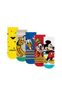 Носки «Микки Маус, Плутон, Дональд Дак и Гуфи», 5 шт. Disney, красный