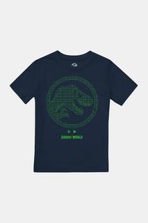 Неоновая футболка Gamer для мальчиков Jurassic World, синий