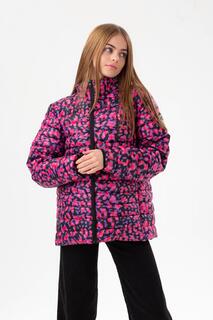 Неоновая куртка с нашивкой в ​​виде гепарда Hype, фиолетовый