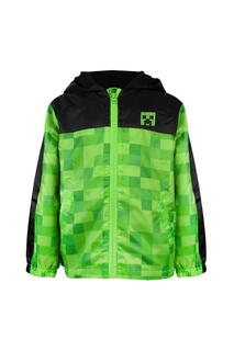 Водонепроницаемая куртка Creeper с капюшоном Minecraft, зеленый