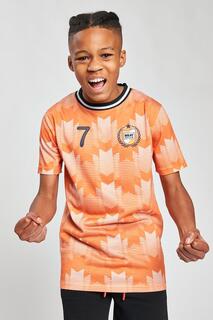 Футбольная футболка в стиле ретро «Заводной механизм» Beat Boyz Club, оранжевый