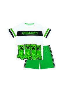 Комплект футболки и шорт Creepers Minecraft, зеленый