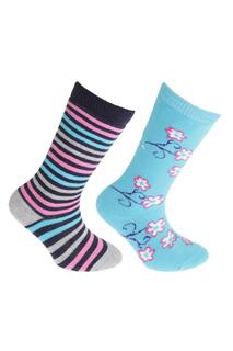 Резиновые носки с высоким содержанием хлопка (2 пары) Floso, синий