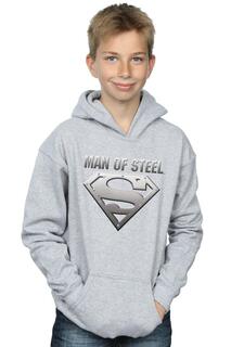 Толстовка со щитом Супермена «Человек из стали» DC Comics, серый