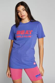 Хлопковая футболка с логотипом Salto Beat Girlz Club, фиолетовый