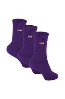 3 пары теплых флисовых носков с мягким верхом и внутренней поверхностью THMO, фиолетовый