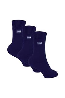 3 пары теплых флисовых носков с мягким верхом и внутренней поверхностью THMO, синий