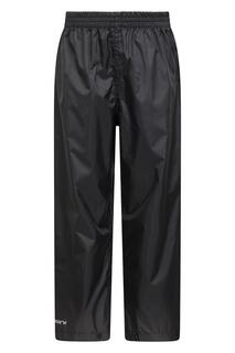 Водонепроницаемые брюки Pakka, дождевые брюки с проклеенными швами Mountain Warehouse, черный