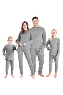 Длинный пижамный комплект в рубчик CityComfort, серый