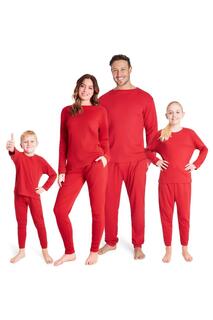 Длинный пижамный комплект в рубчик CityComfort, красный