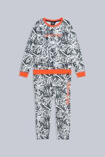 Пижамный комплект Doze Домашняя одежда с органическим принтом и эластичными манжетами Animal, серый