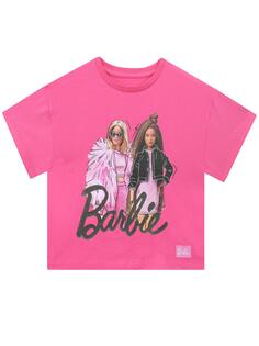 Свободная футболка Barbie, розовый