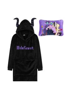 Одеяло и подушка с капюшоном «Малефисента» 2-в-1 Disney, черный