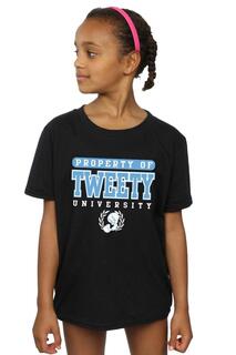 Хлопковая футболка Tweety Property Of University Looney Tunes, черный