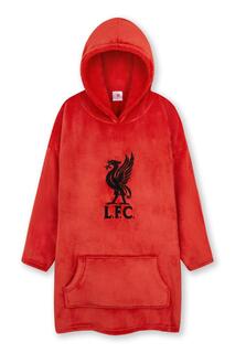 Объемное пончо с капюшоном Liverpool FC, красный