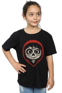 Хлопковая футболка Coco Miguel с капюшоном и скелетом Disney, черный