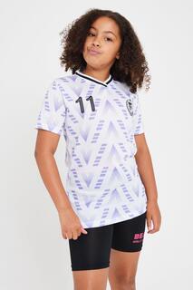 Футбольная футболка в стиле ретро для девочек Beat Girlz Club, фиолетовый