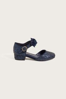 Корсажные блестящие туфли на каблуках Monsoon, синий