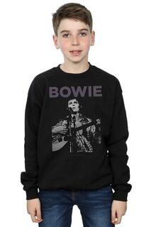 Толстовка с плакатом «Рок» David Bowie, черный