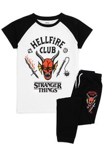 Пижамный комплект Hellfire Club Stranger Things, черный