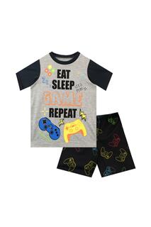 Короткая пижама Eat Sleep Game Harry Bear, серый