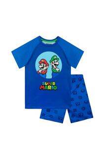 Короткие пижамы Марио и Луиджи Super Mario, синий