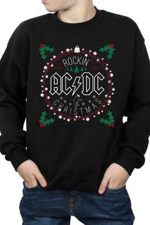 Толстовка с рождественским кругом AC/DC, темно-синий