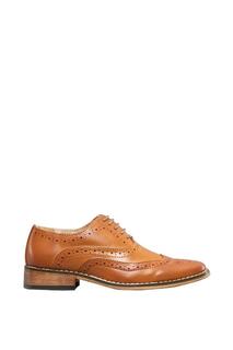 Оксфордские туфли-броги с 5 люверсами Goor, коричневый