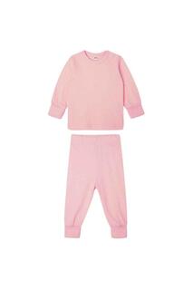 Длинный пижамный комплект с кнопками на плечах Babybugz, розовый