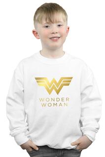 Толстовка с золотым логотипом Wonder Woman 84 DC Comics, белый