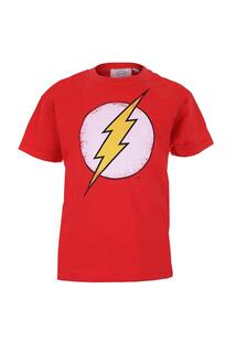 Хлопковая футболка с потертым логотипом DC Comics, красный