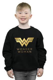 Толстовка с золотым логотипом Wonder Woman 84 DC Comics, черный
