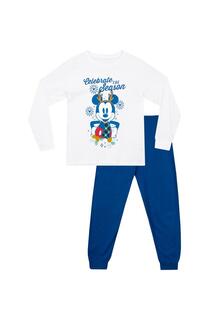 Рождественская пижама с Микки Маусом Disney, белый