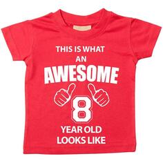 Вот как выглядит потрясающая футболка 8-летнего ребенка 60 SECOND MAKEOVER, красный