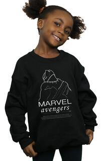 Однострочный свитшот Black Panther Marvel, черный