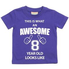 Вот как выглядит потрясающая футболка 8-летнего ребенка 60 SECOND MAKEOVER, фиолетовый