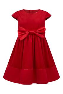 Вечернее платье Florence из бархата и атласа с бантом HOLLY HASTIE, красный