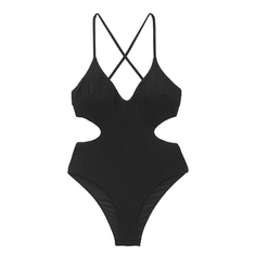 Купальник Victoria&apos;s Secret Swim Cut-Out Cheeky One-Piece Fishnet, черный