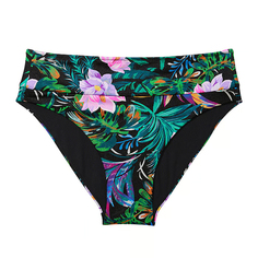 Плавки бикини Victoria&apos;s Secret Swim Mix &amp; Match Mid-Rise Smooth, черный тропический