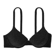 Топ бикини Victoria&apos;s Secret Swim Shimmer Icon Push-Up, черный