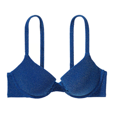 Топ бикини Victoria&apos;s Secret Swim Shimmer Icon Push-Up, синий