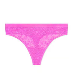 Трусики-стринги Curvy Couture Smooth Lace High Cut, ярко-розовый