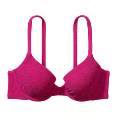 Топ бикини Victoria&apos;s Secret Swim Shimmer Icon Push-Up, розовый