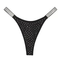 Плавки бикини Victoria&apos;s Secret Swim Shine Strap Thong, черный