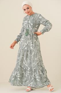 Платье-хиджаб с рисунком - Чагла Bigdart, зеленый
